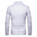 Men Brief Plus Size Mid Length Stitching Color Pockets Turndown Collar Cardigans