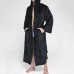 Mens Pure Color Thick Velvet Fleece Sleepwear Comfy Soft Hooded Pajamas Robe