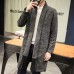 Mens Mid Long Chic Trendy Casual Trench Cardigans Coat