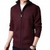 Mens Winter Casual Comfy Breathable Fleece Thicken Zipper Fly Long Sleeve Cardigans