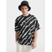 Men Brush Pattern Round Neck Short Sleeve Soft Cool Casual T  Shirts